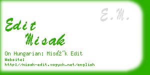 edit misak business card